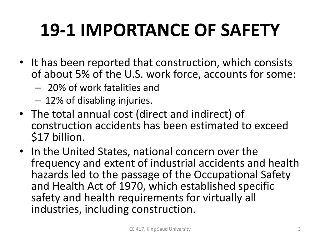19 1 importance of safety