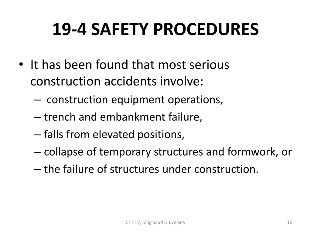 19 4 safety procedures