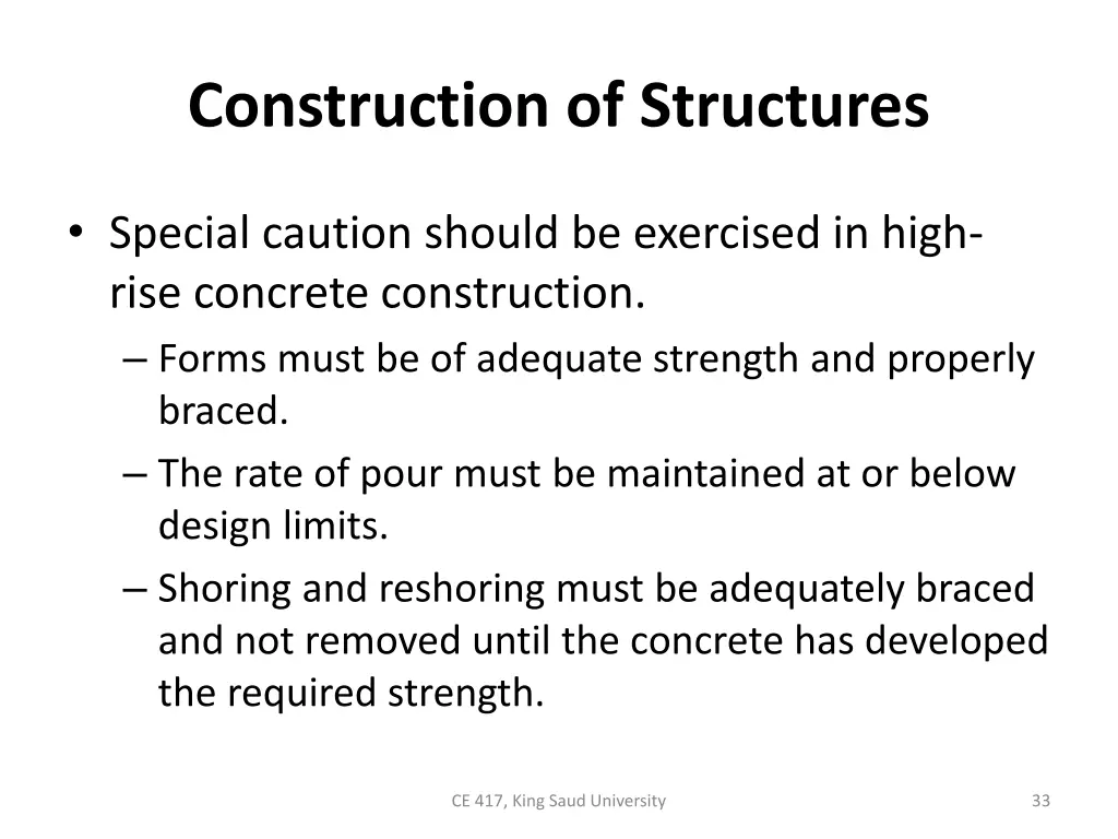 construction of structures 1