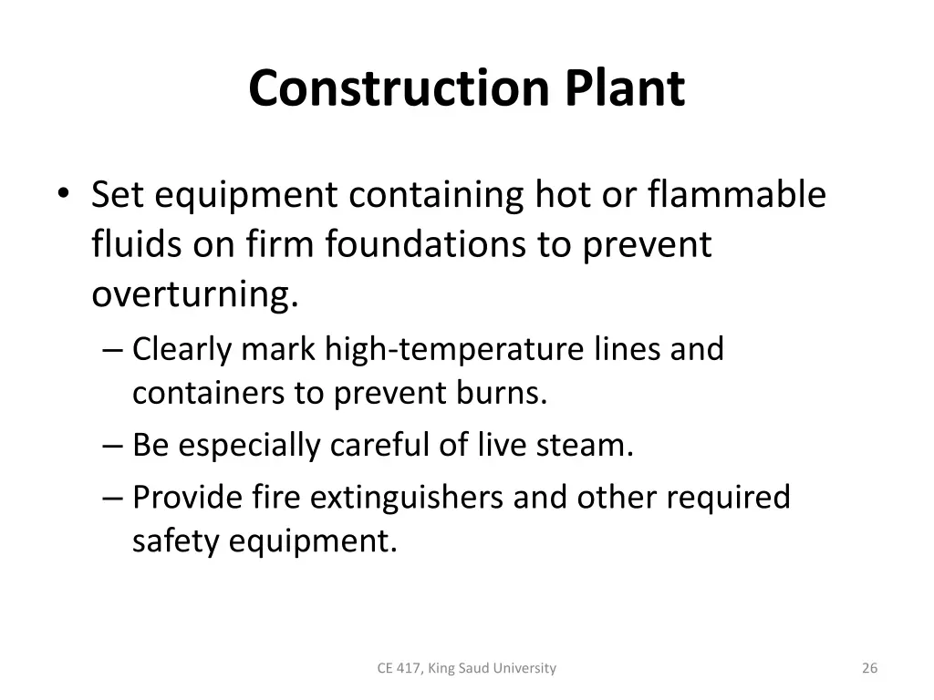 construction plant