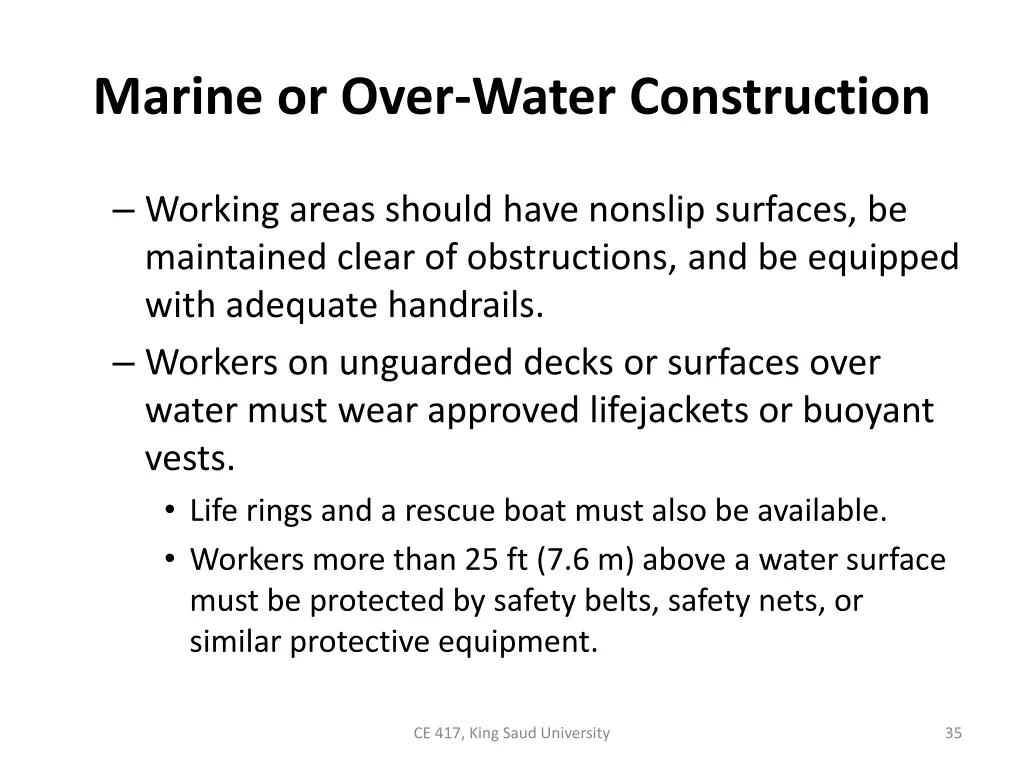marine or over water construction 1