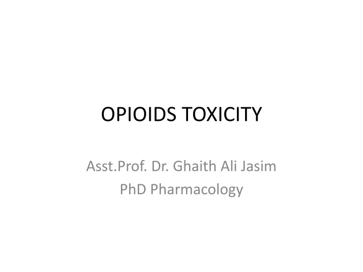 opioids toxicity