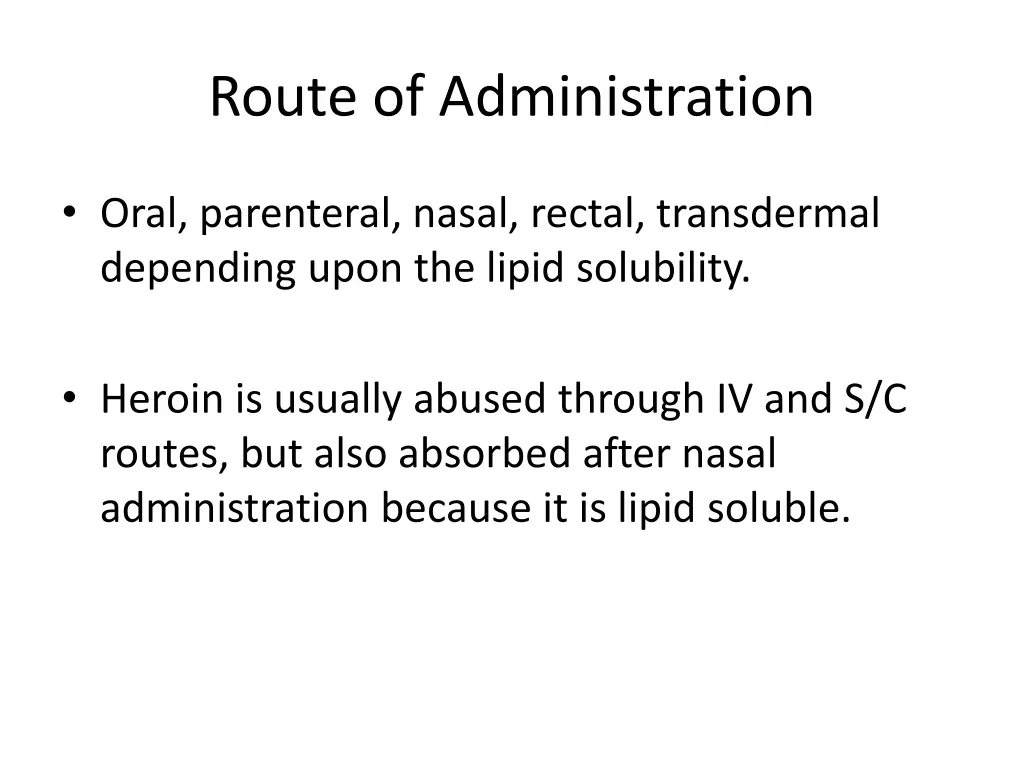 route of administration