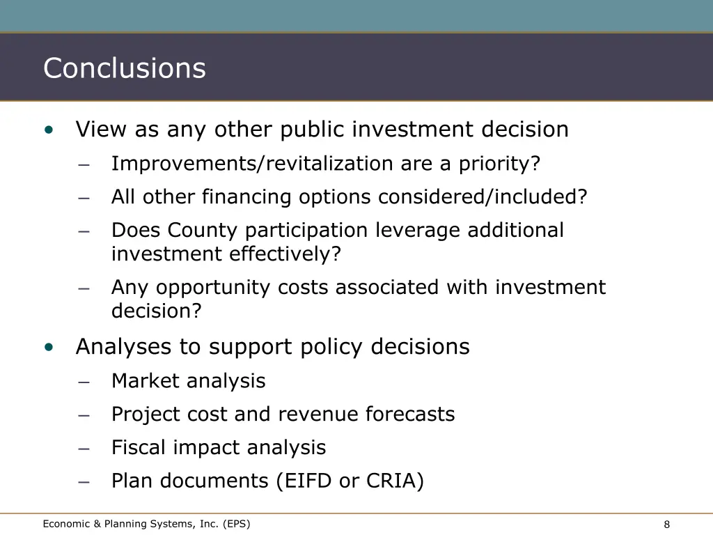 conclusions