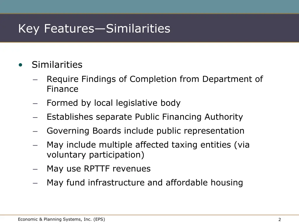 key features similarities