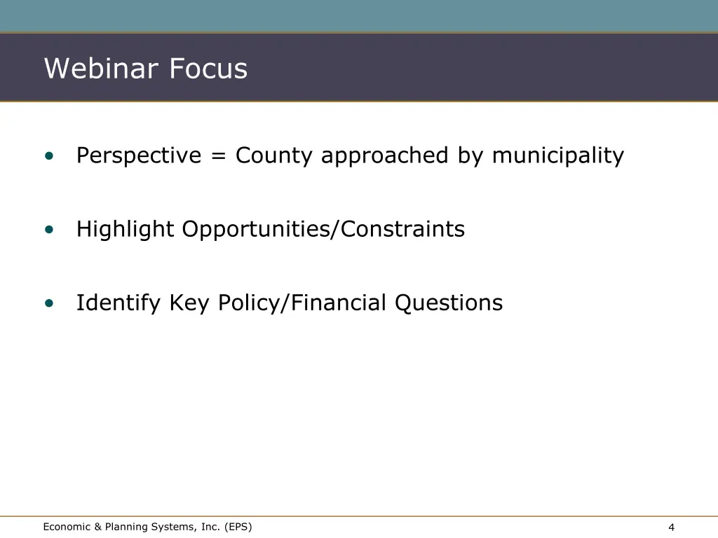 webinar focus