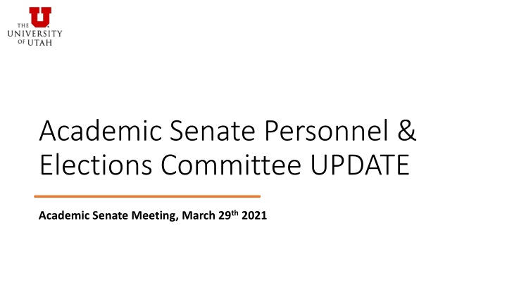 academic senate personnel elections committee