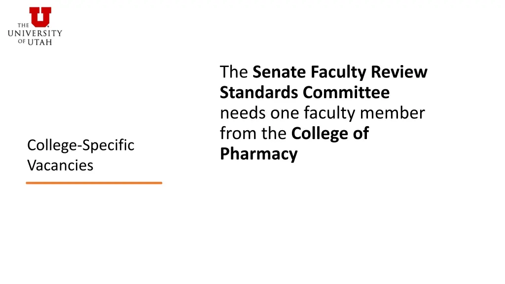 the senate faculty review standards committee