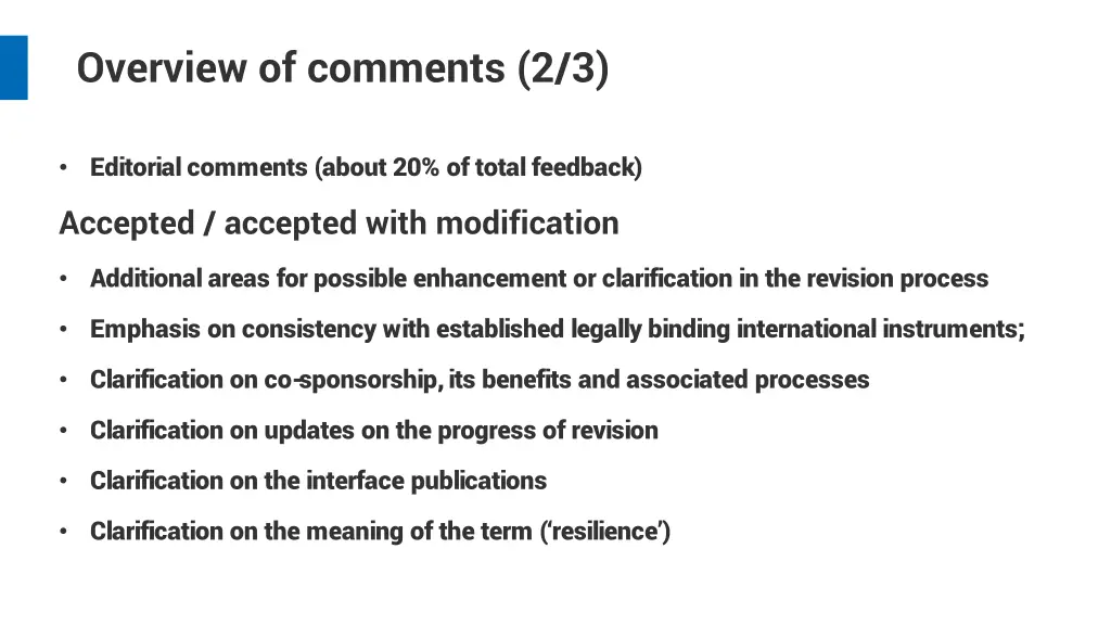 overview of comments 2 3