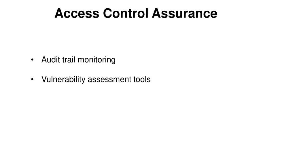access control assurance
