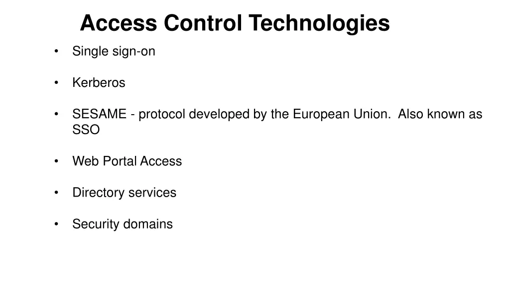 access control technologies