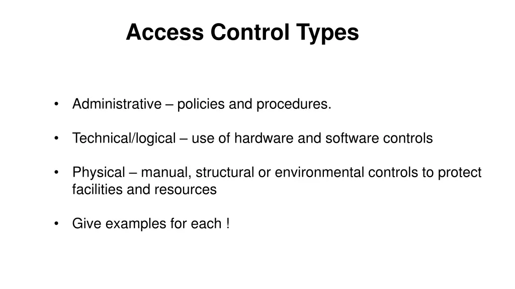 access control types