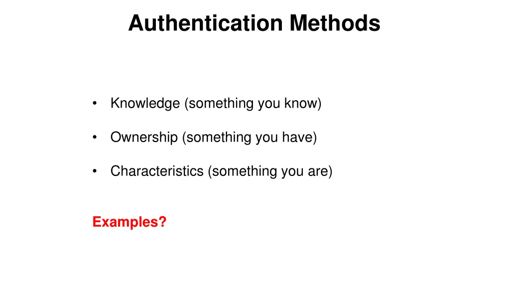 authentication methods