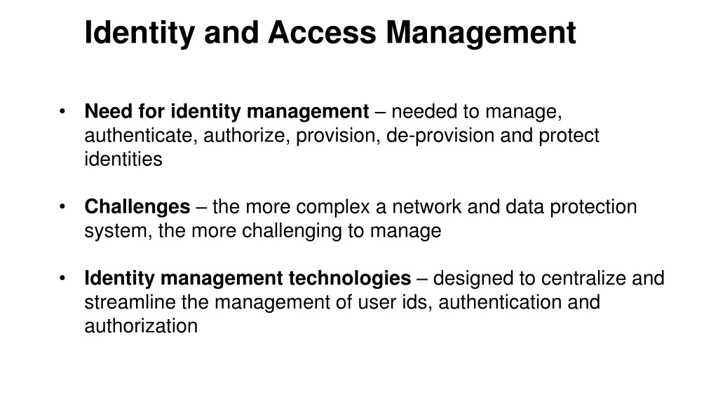 identity and access management