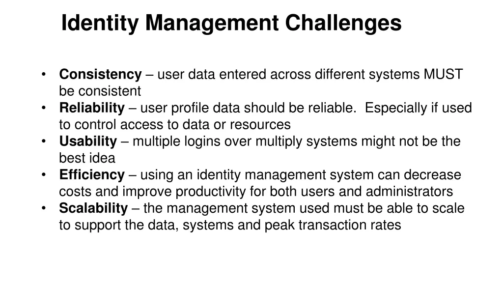 identity management challenges