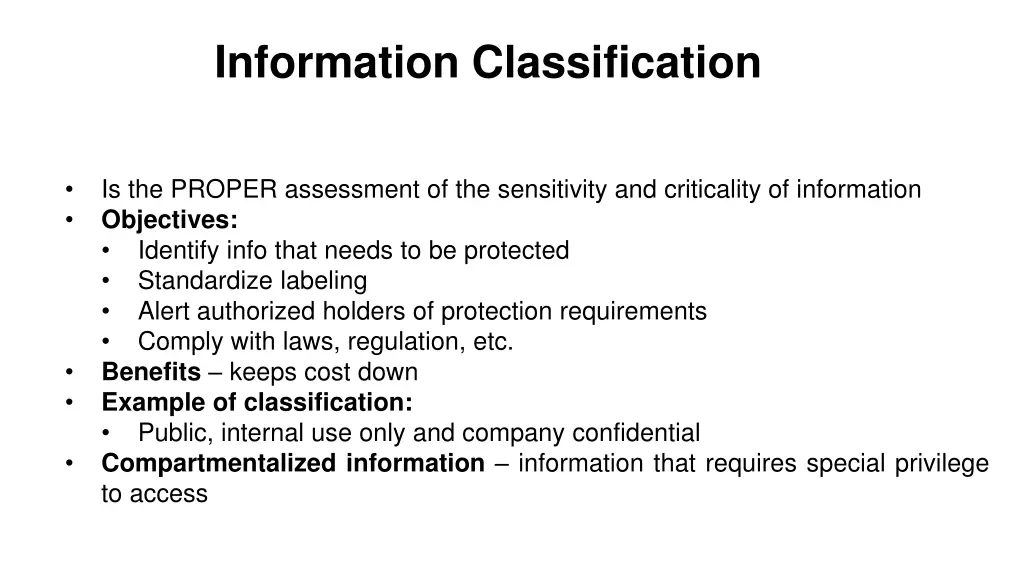 information classification