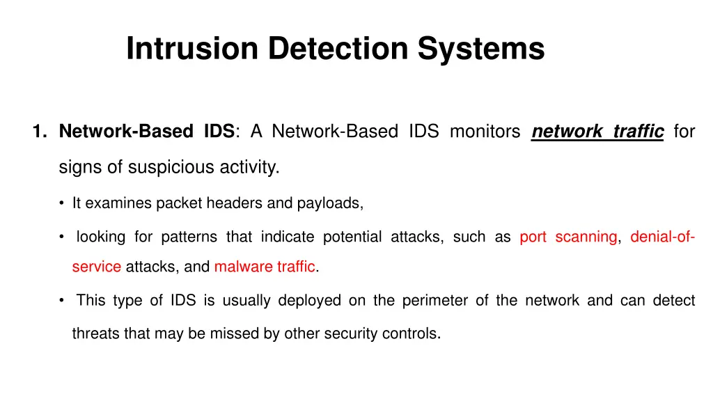 intrusion detection systems 1