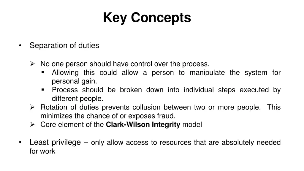 key concepts