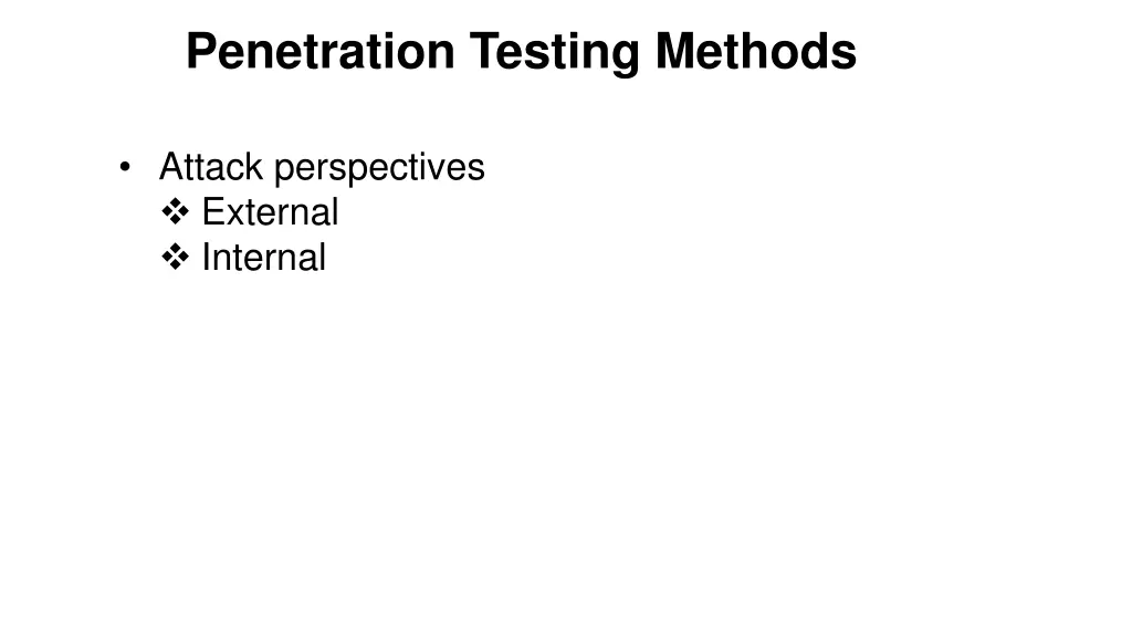 penetration testing methods