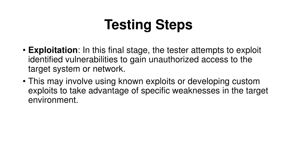 testing steps 4