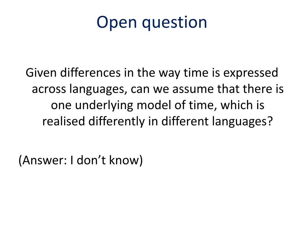 open question