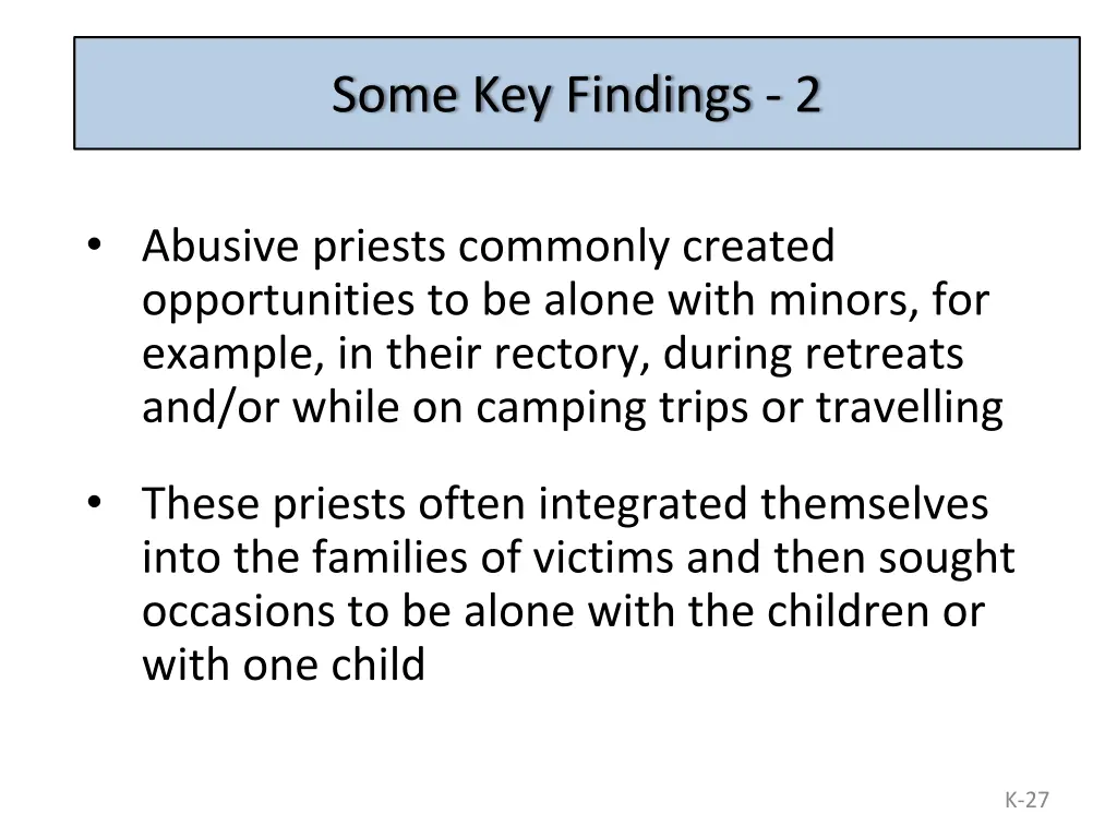some key findings 2