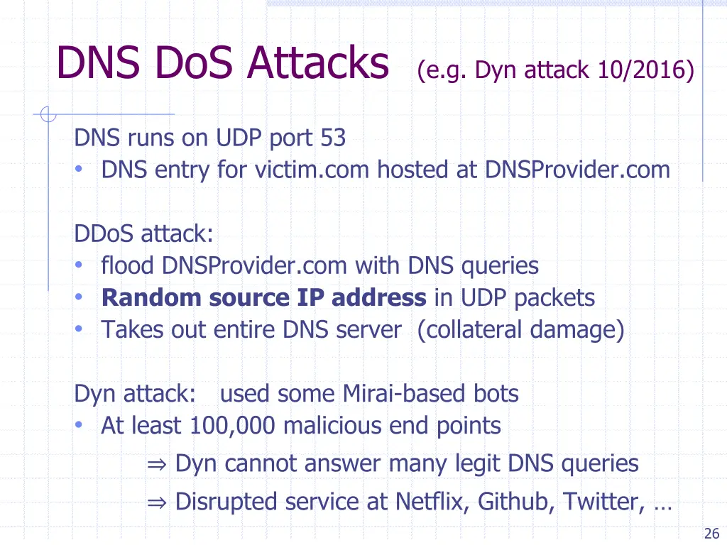 dns dos attacks e g dyn attack 10 2016
