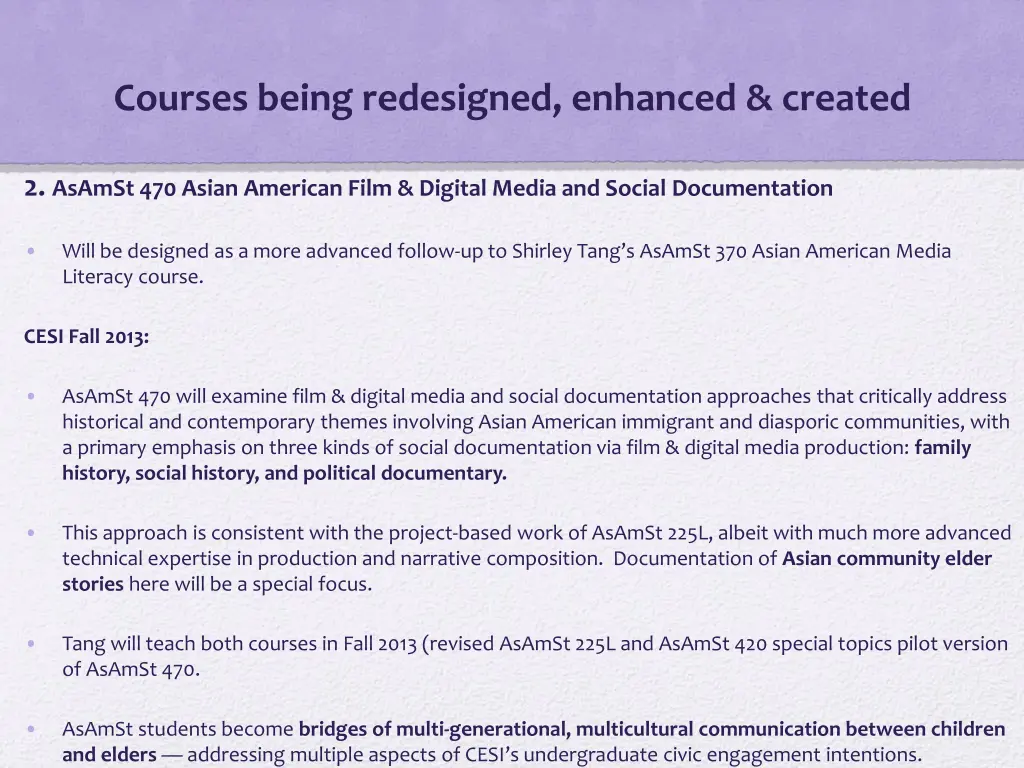 courses being redesigned enhanced created 1