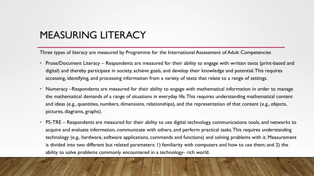measuring literacy