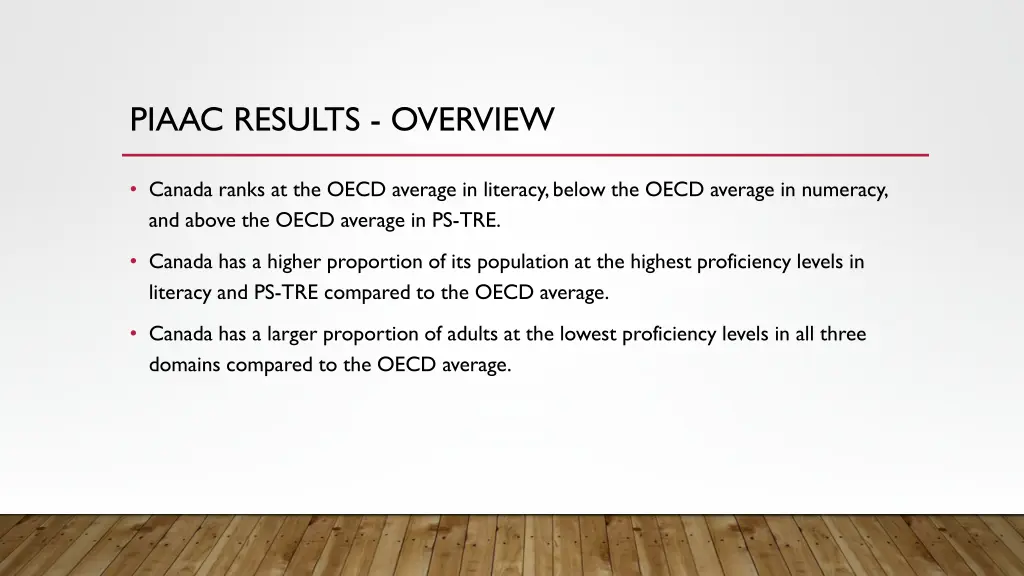 piaac results overview