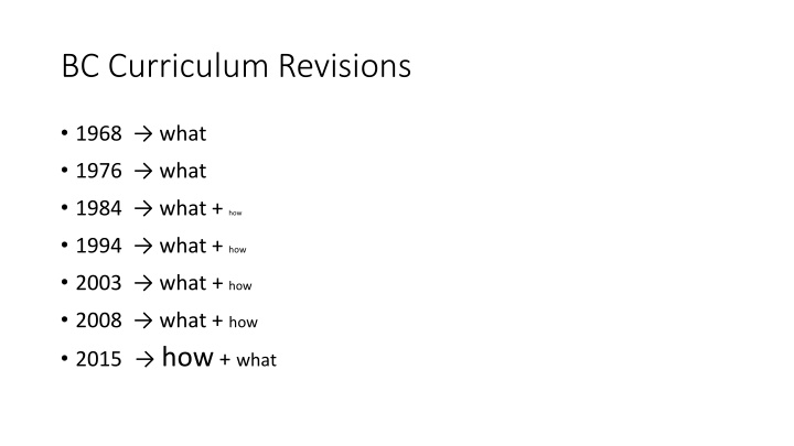 bc curriculum revisions