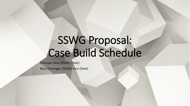 sswg proposal sswg proposal case build schedule