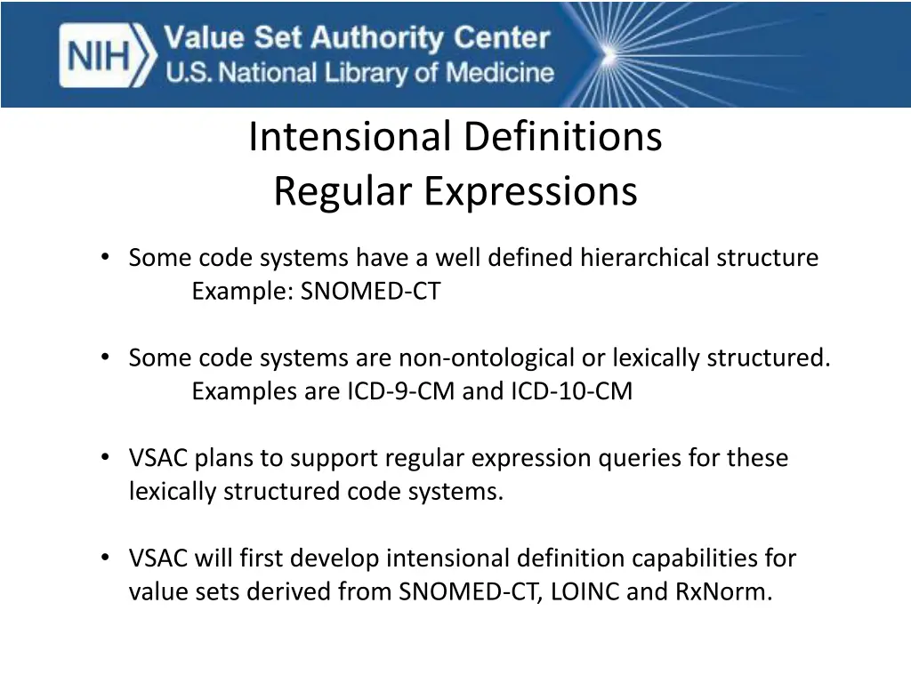intensional definitions regular expressions