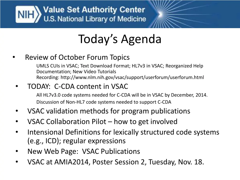 today s agenda