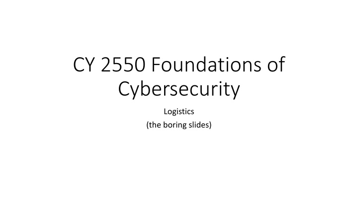 cy 2550 foundations of cybersecurity