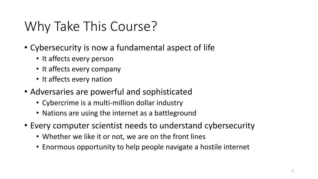 why take this course 2