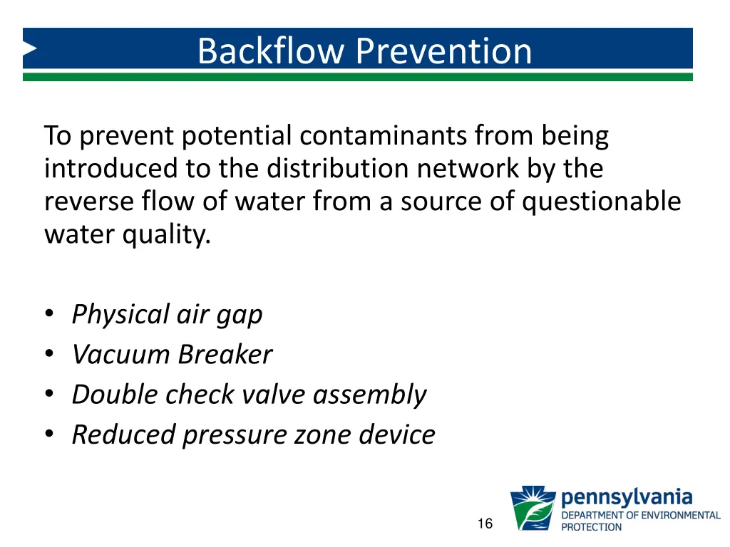 backflow prevention