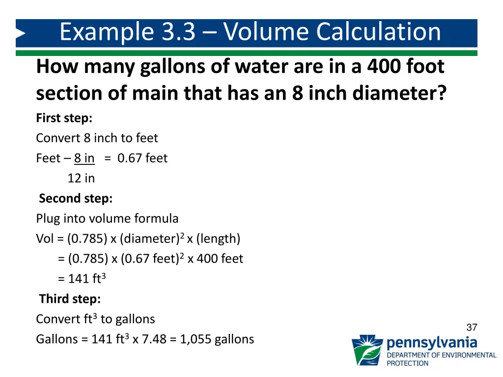 example 3 3 volume calculation how many gallons