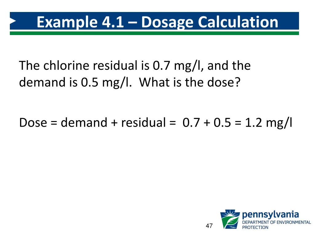 example 4 1 dosage calculation