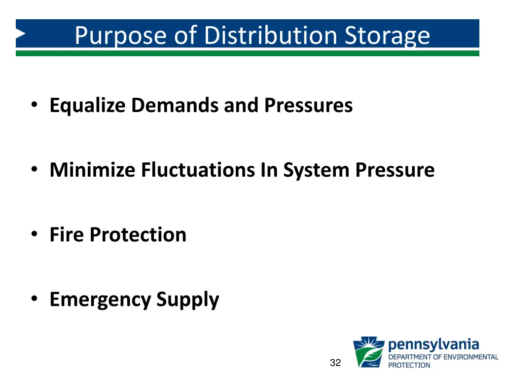 purpose of distribution storage