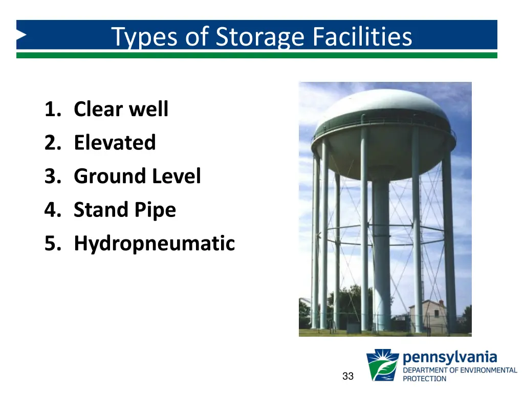 types of storage facilities