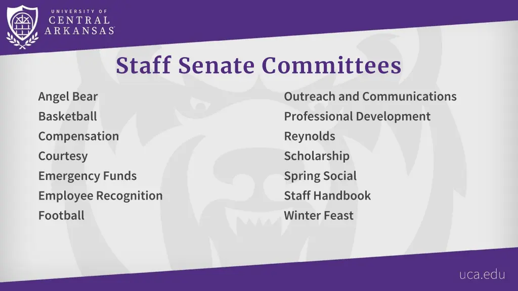 staff senate committees