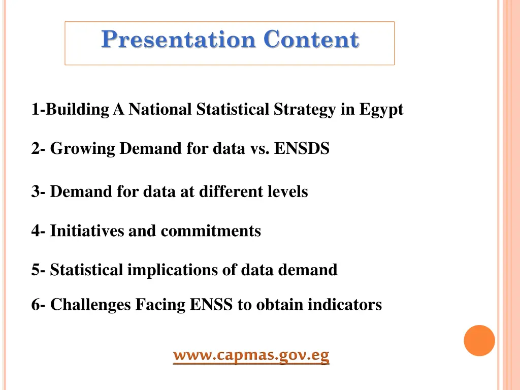 presentation content