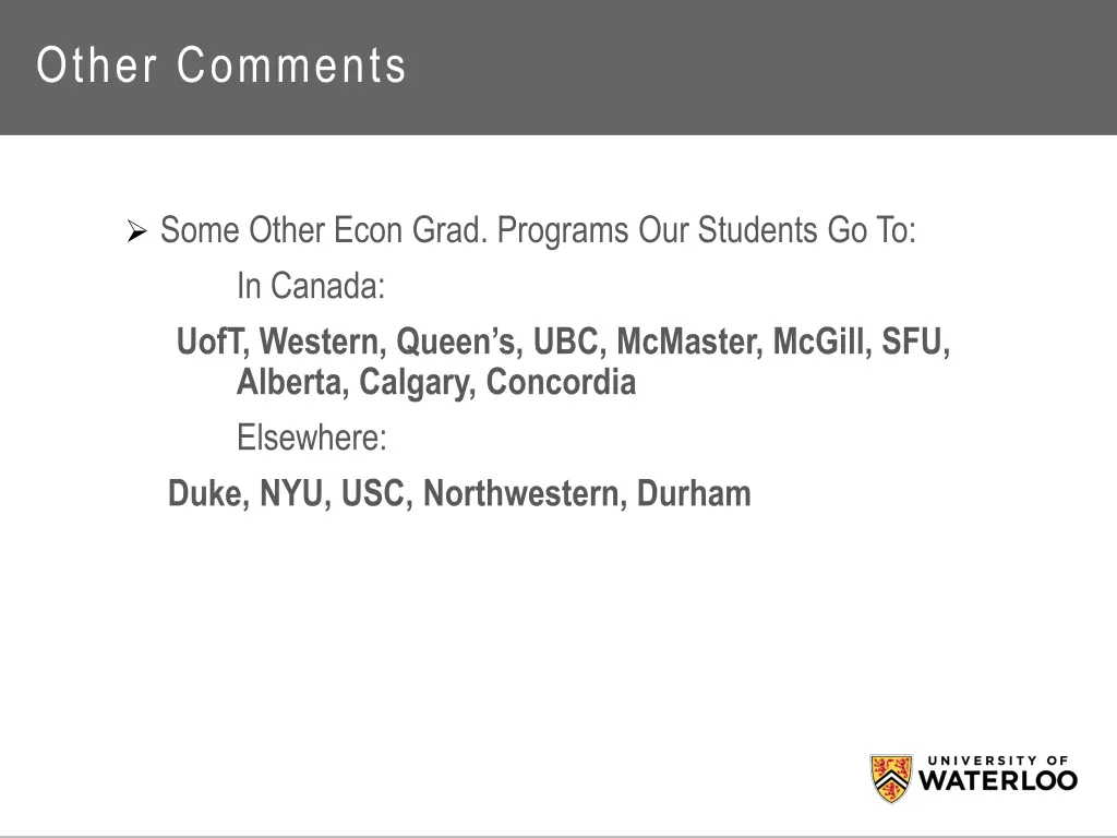 other comments
