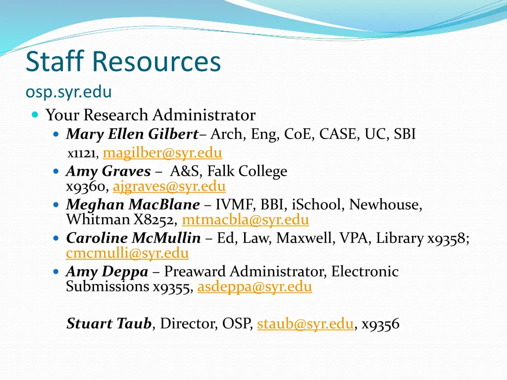 staff resources osp syr edu your research