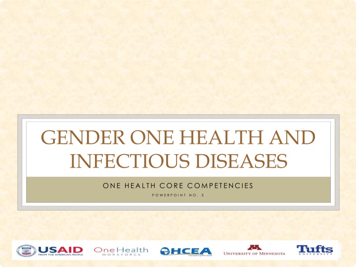 gender one health and infectious diseases