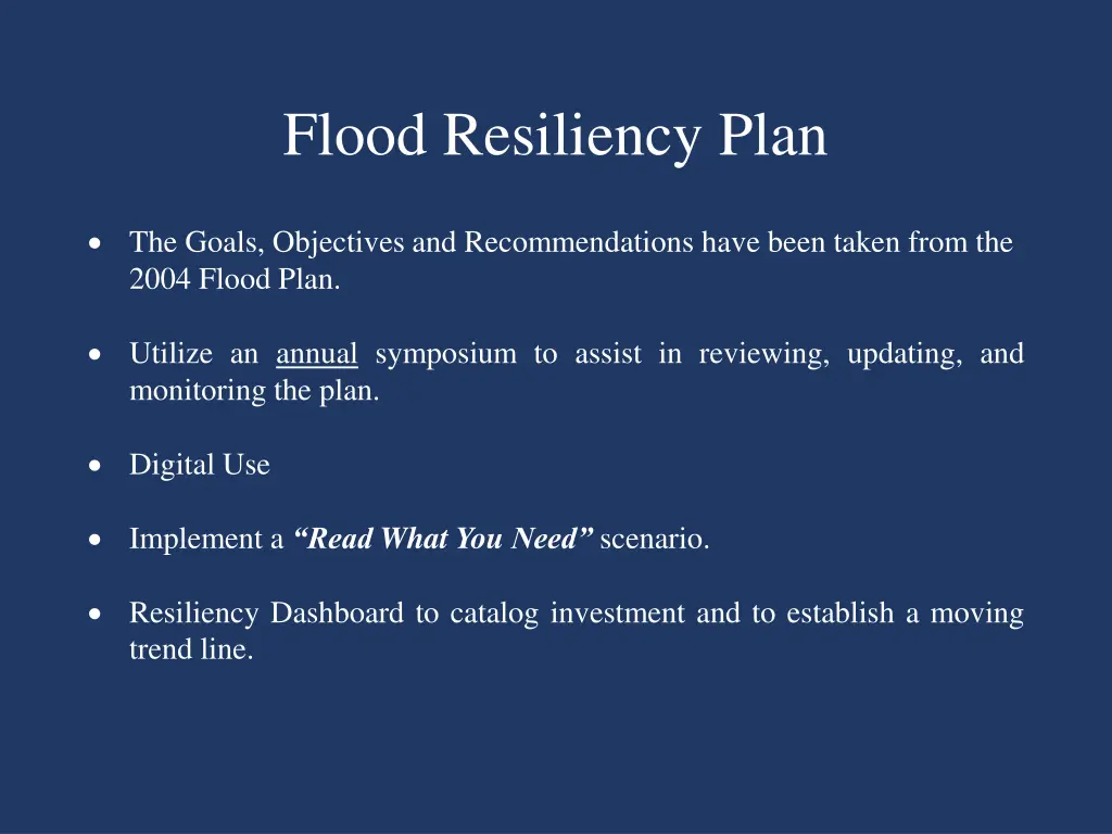 flood resiliency plan 1
