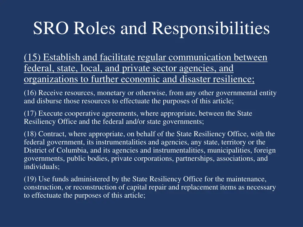 sro roles and responsibilities 1