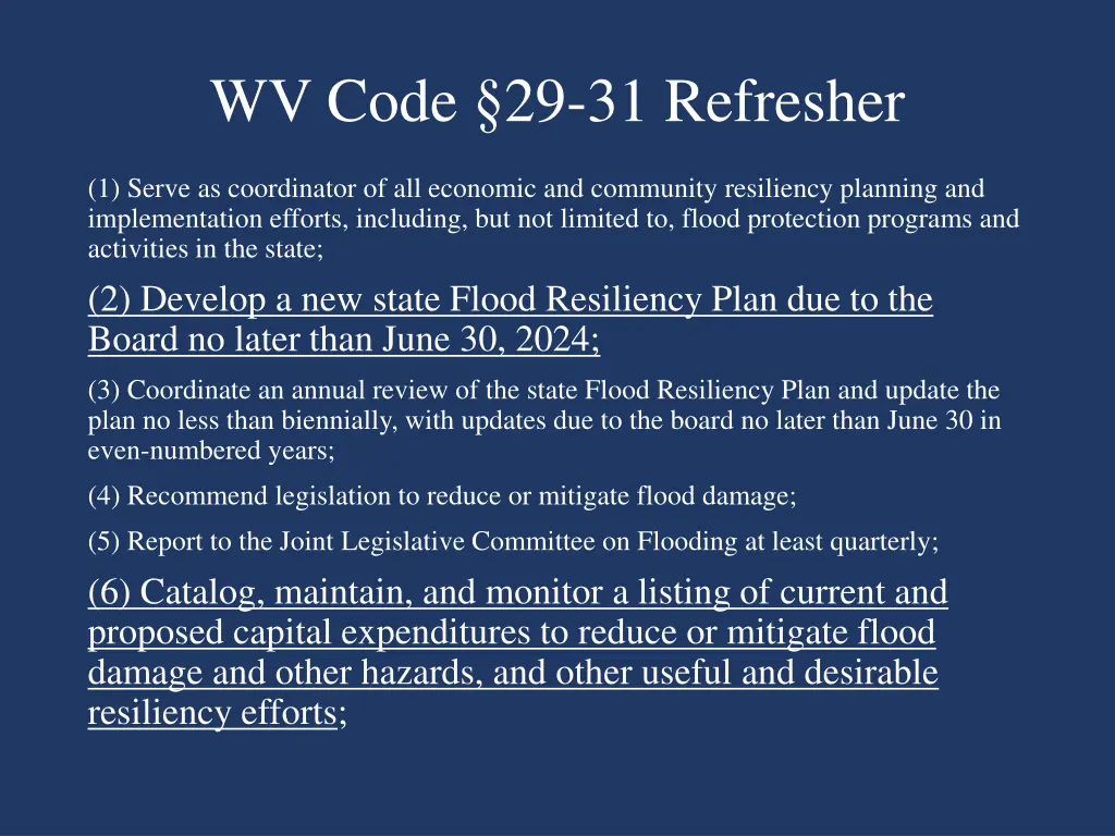 wv code 29 31 refresher