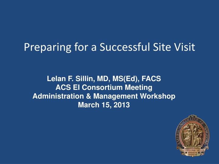 preparing for a successful site visit